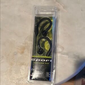 Secure Fit Black Earbud Headphones